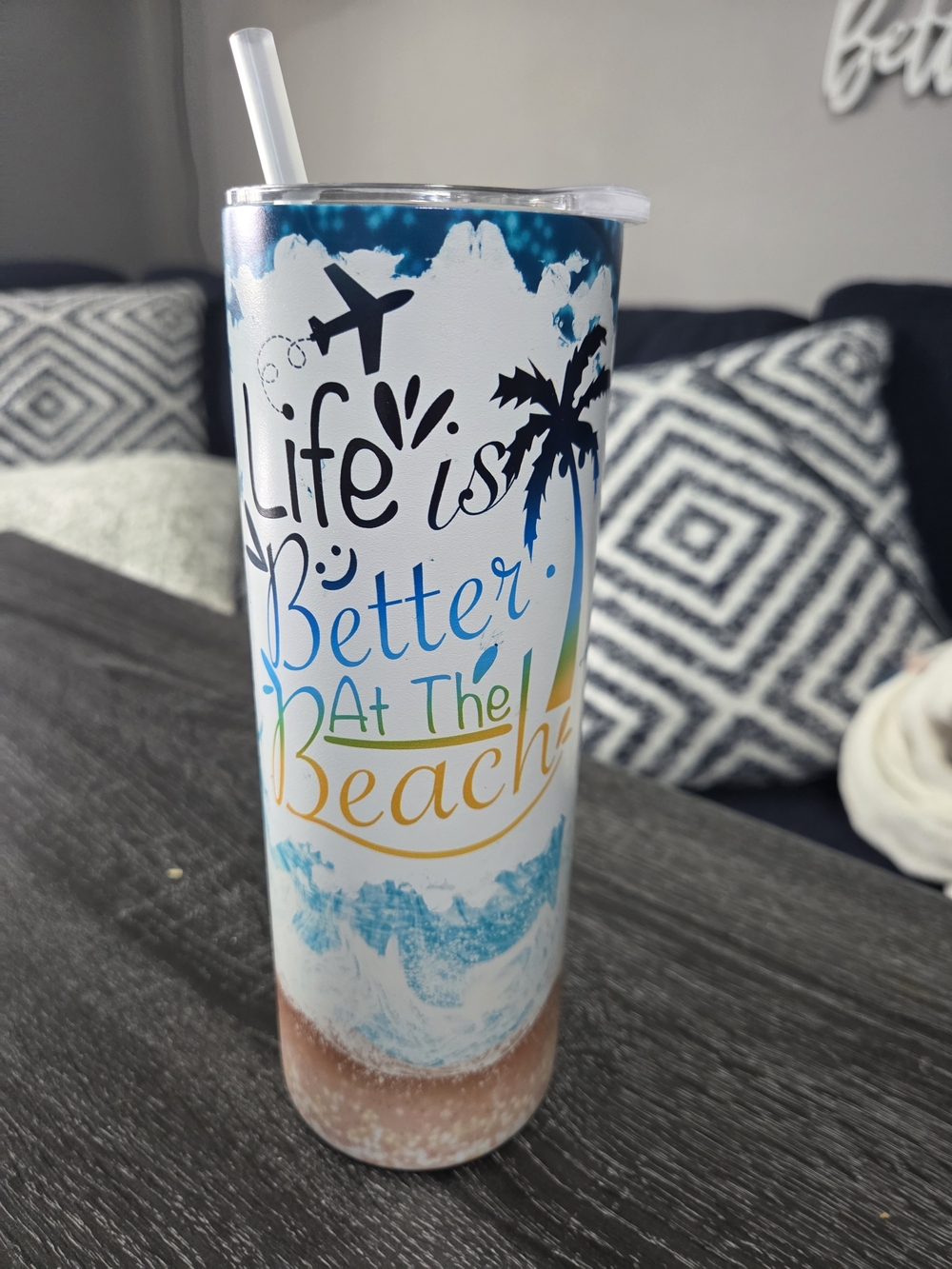 NEW Life Is Better At The Beach Tall Insulated Tumbler - Multicolor